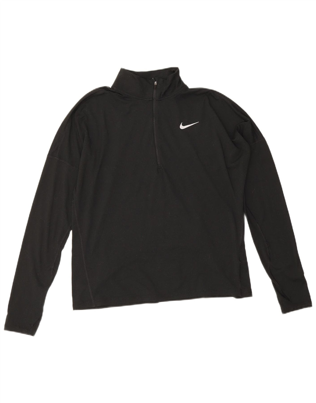 Γυναικεία φόρμα πουλόβερ με φερμουάρ Nike Dri Fit Top UK 14 Medium Black