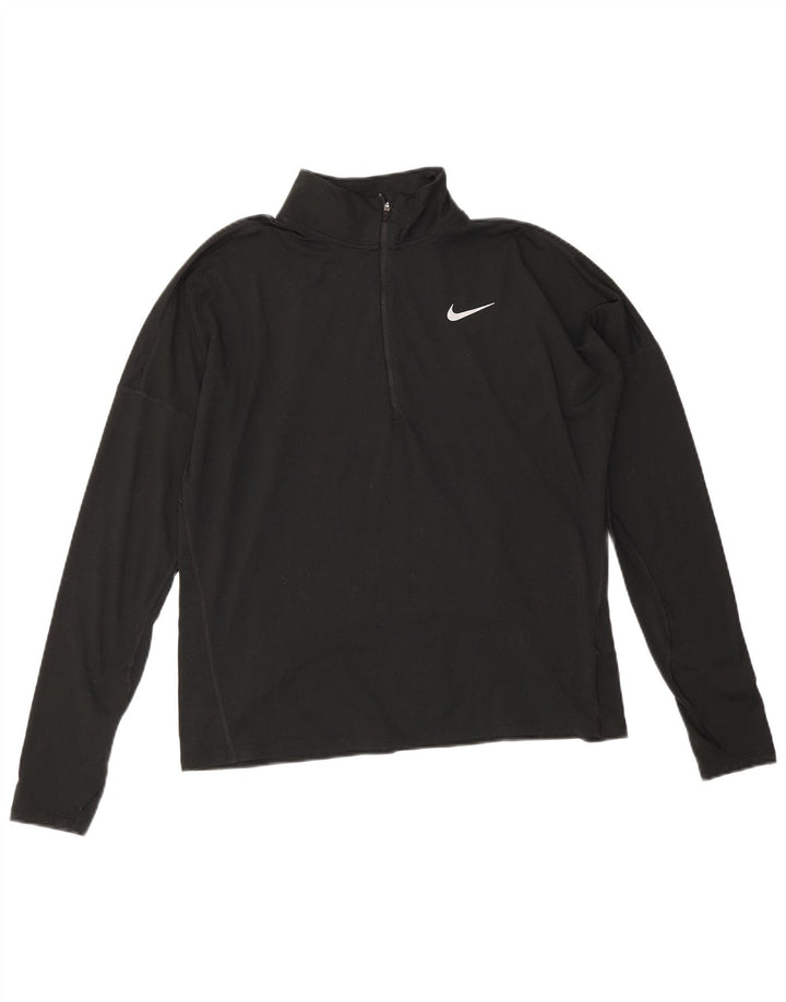 Γυναικεία φόρμα πουλόβερ με φερμουάρ Nike Dri Fit Top UK 14 Medium Black