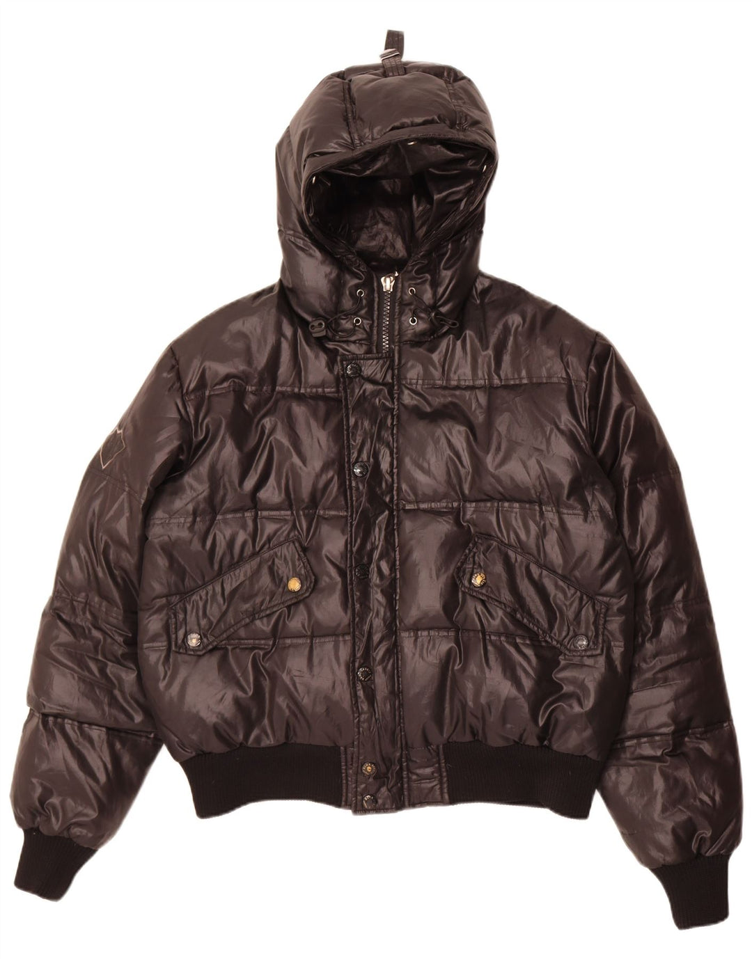 Bomb Boogie Ανδρικό μπουφάν με κουκούλα UK 40 μεγάλο μαύρο πολυεστέρα