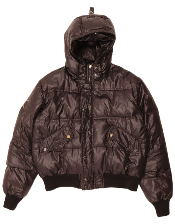 Bomb Boogie Ανδρικό μπουφάν με κουκούλα UK 40 μεγάλο μαύρο πολυεστέρα