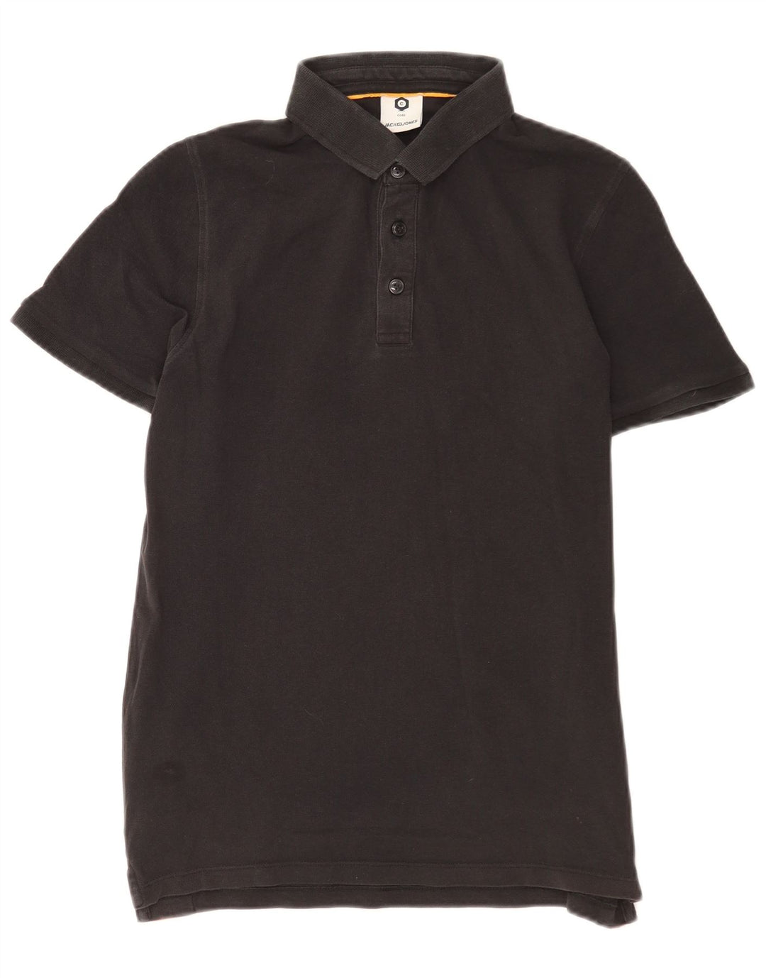 Jack & Jones Ανδρικό γραφικό μπλουζάκι πόλο, μεσαίο μαύρο χρώμα, βαμβακερό