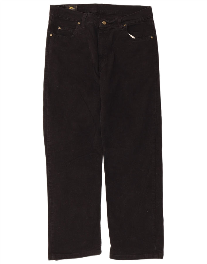 Lee Mens Brooklyn Straight Jeans W36 L28 Μαύρο βαμβακερό