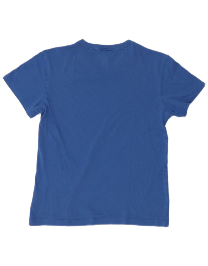 G-Star Ανδρικό γραφικό T-Shirt Top Μικρό Μπλε Βαμβακερό