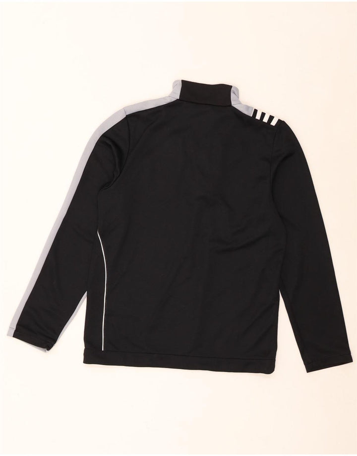 Adidas Boys Climalite Πουλόβερ φόρμα Top 13-14 Years Black Colourblock