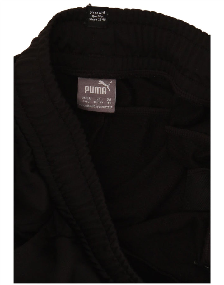 PUMA Boys Tracksuit Trousers Joggers 13-14 Years Μαύρο