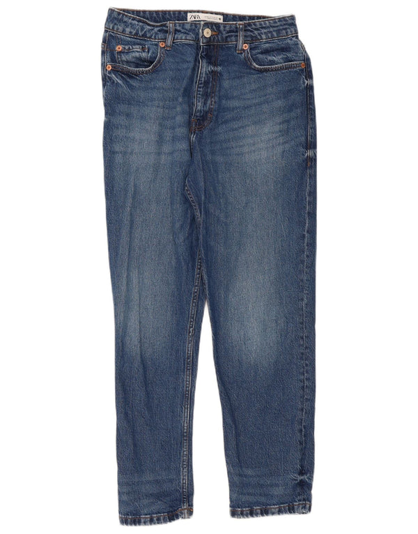 Zara Γυναικείο τζιν κωνικό EU 38 Small W28 L27 Μπλε βαμβακερό