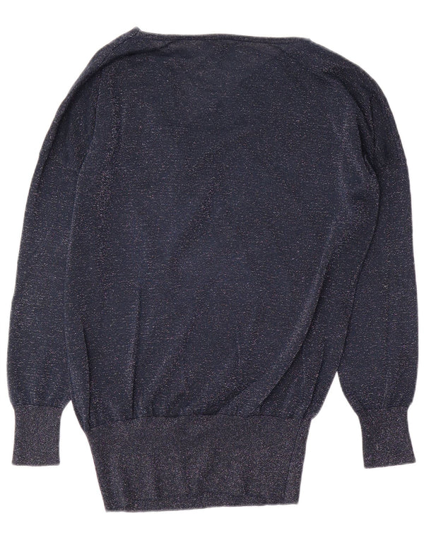 Γυναικείο πουλόβερ Oasis Boat Neck Jumper UK 16 Large Navy Blue Flecked Viscose