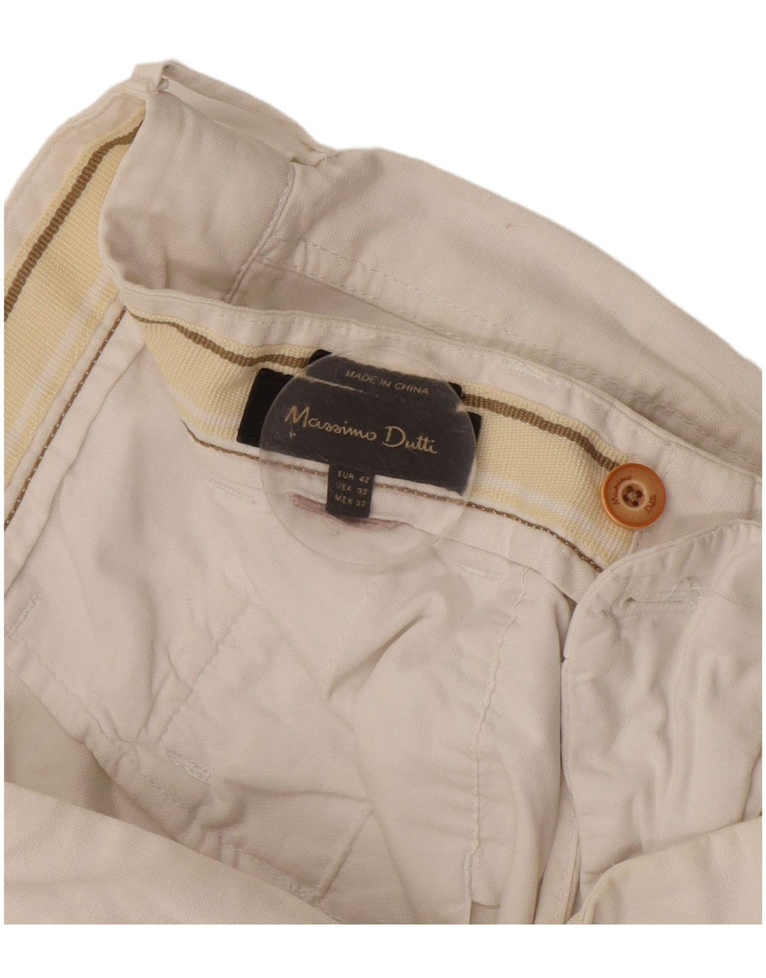 Massimo Dutti Ανδρικό σορτς Cargo EU 42 Large W32 Λευκό
