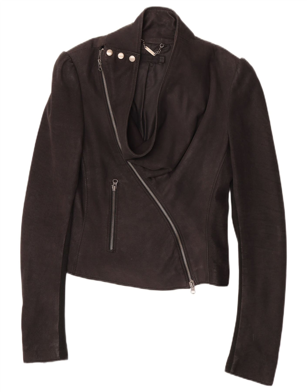 All Saints Γυναικείο Δερμάτινο Μπουφάν Racer UK 12 Medium Black Leather