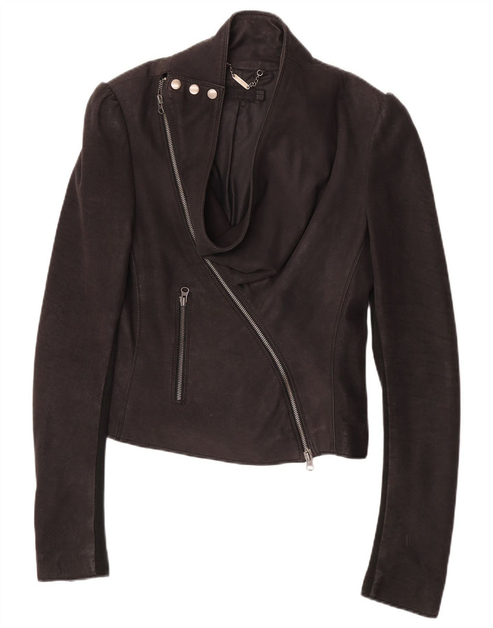 All Saints Γυναικείο Δερμάτινο Μπουφάν Racer UK 12 Medium Black Leather