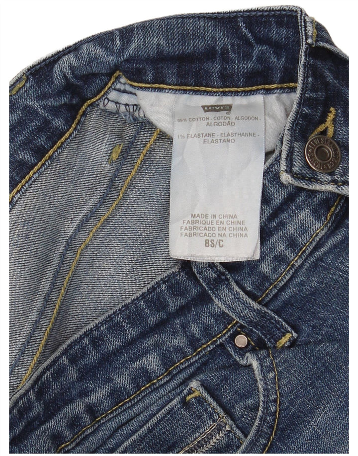 Γυναικείο ψηλό ψηλό λεπτό τζιν Levi's US 8 Medium W28 L28 Μπλε βαμβακερό