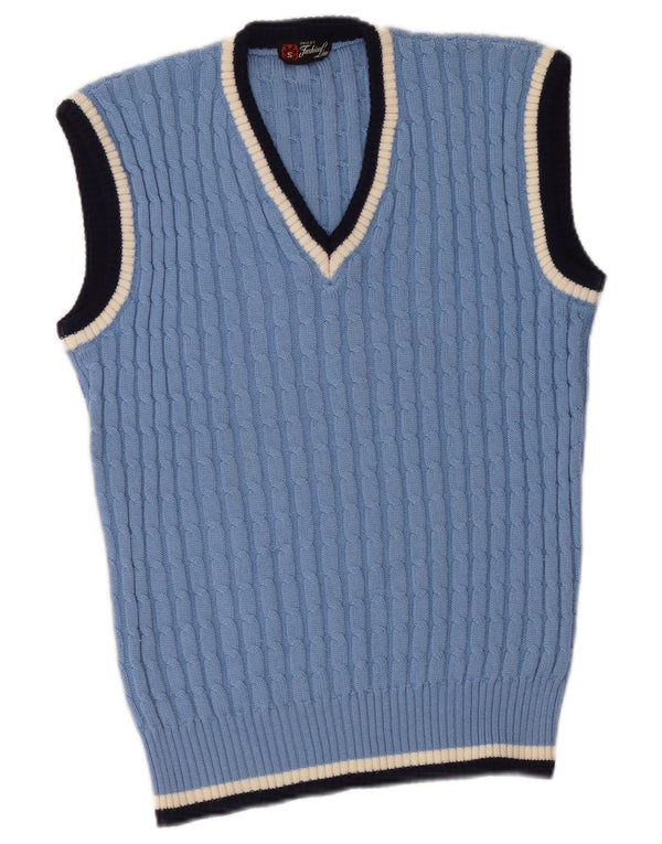 Vintage ανδρικό γιλέκο Tank Top Μικρό μπλε ριγέ Classic