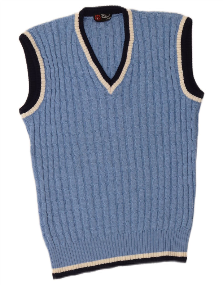 Vintage ανδρικό γιλέκο Tank Top Μικρό μπλε ριγέ Classic