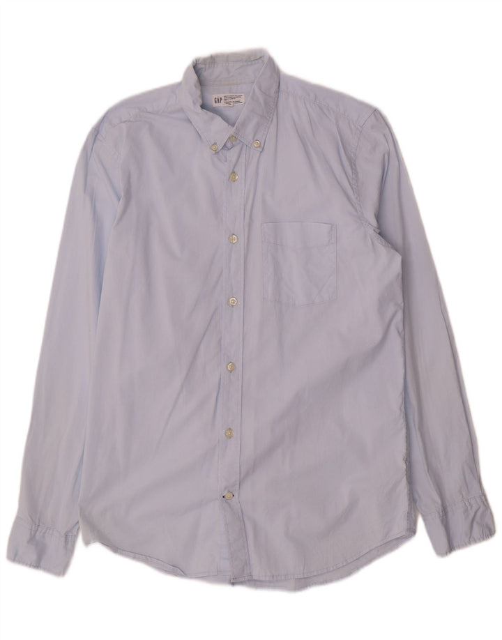 Ανδρικό πουκάμισο Gap Slim Fit, μεσαίο μπλε βαμβακερό