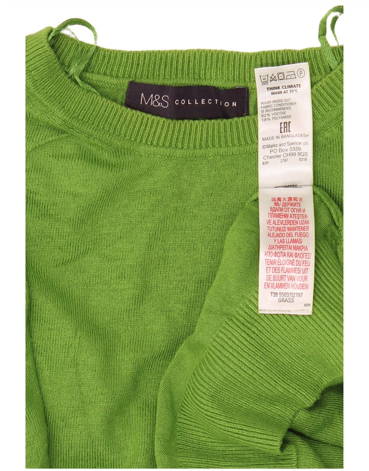 Marks & Spencer Γυναικείο πουλόβερ με λαιμόκοψη UK 14 Medium Green