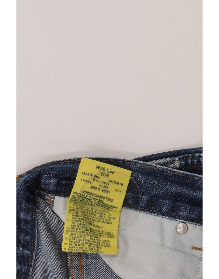 Wrangler Ανδρικό Texas Straight Jeans W36 L32 Μπλε βαμβακερό