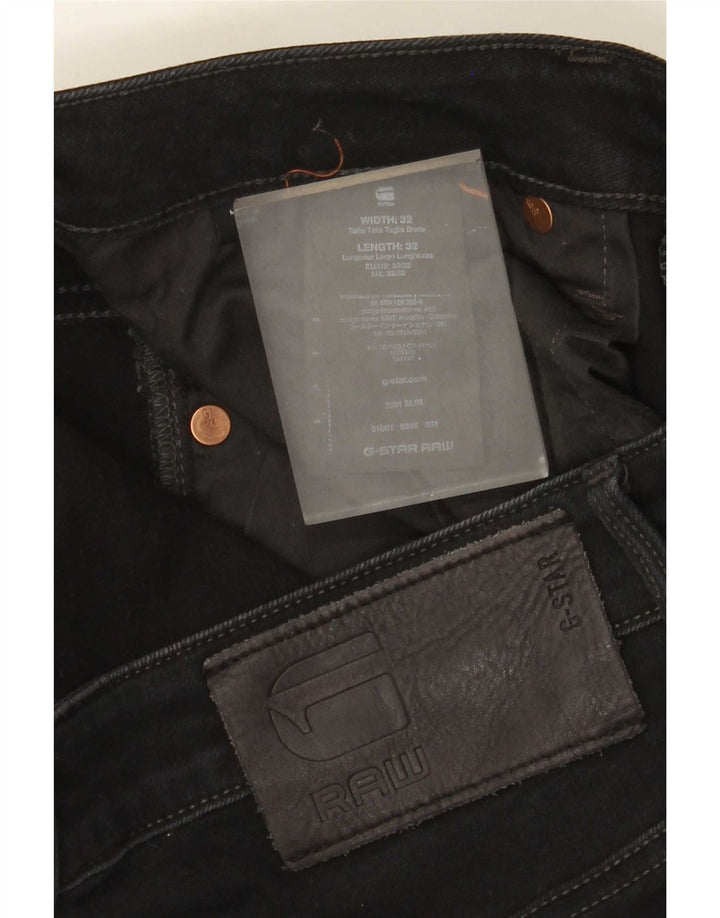 Ανδρικό Slim Jeans G-Star W32 L32 Μαύρο βαμβακερό