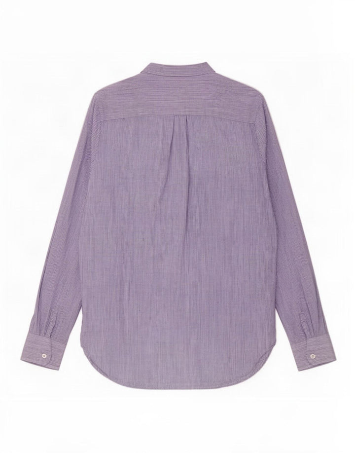 Dack's γυναικείο πουκάμισο UK 14 Medium Blue Pinstripe