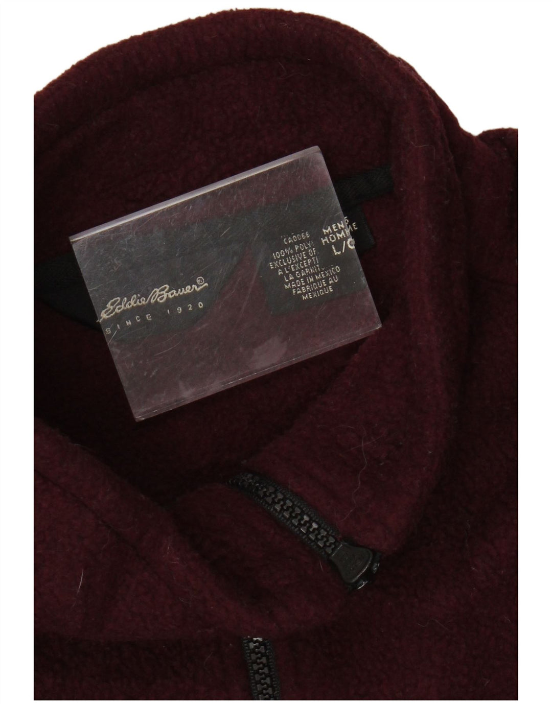 Eddie Bauer Ανδρικό φερμουάρ Fleece Jumper Μεγάλο Βουργουνδί Πολυεστέρας