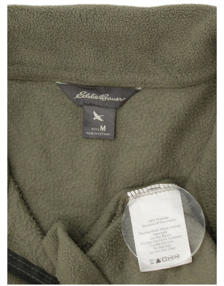 Eddie Bauer Ανδρικό φερμουάρ Fleece Jumper Μεσαίο χακί πολυεστέρας