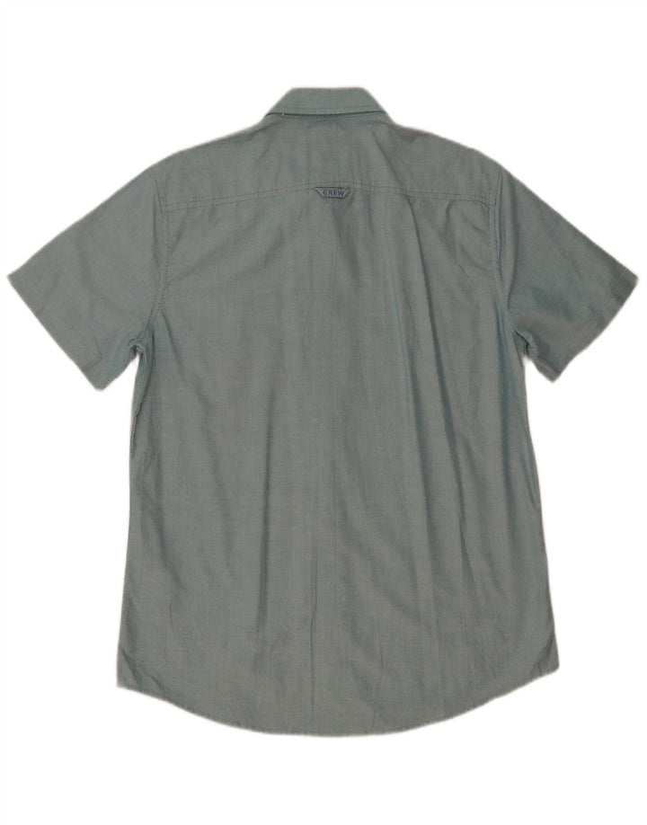 Ανδρικό κοντομάνικο πουκάμισο Crew Clothing, μεσαίο μπλε βαμβακερό