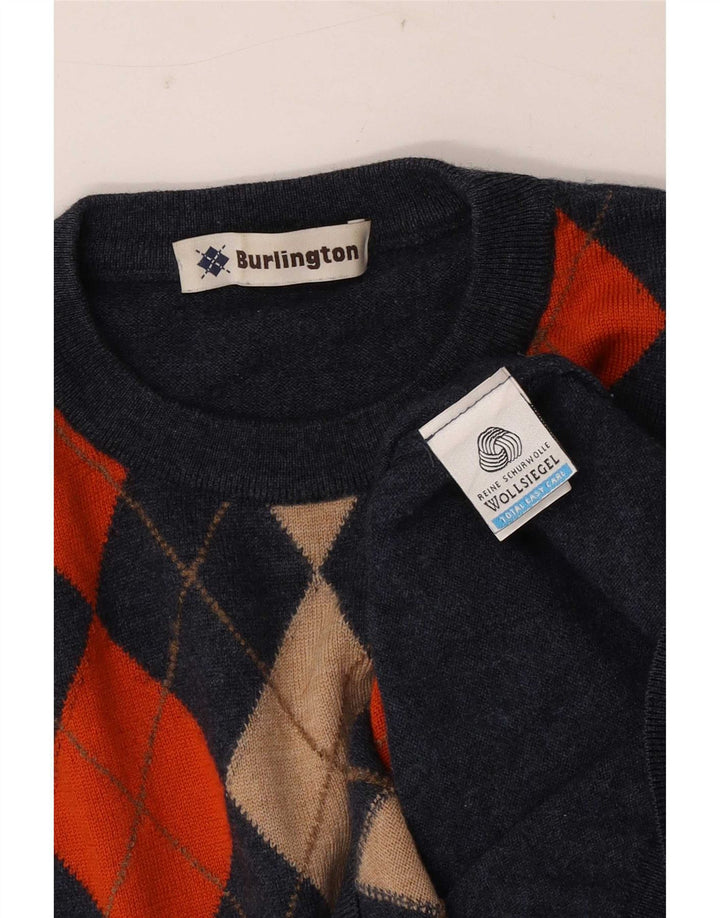 Ανδρικό πουλόβερ Burlington Crew Neck Jumper IT 48 Medium Navy Blue