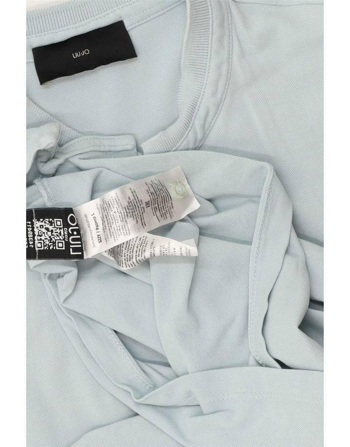 Liu Jo Ανδρικό T-Shirt Top μεγάλο μπλε βαμβακερό