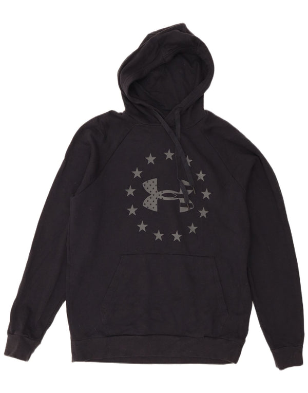 Under Armour Ανδρικό γραφικό κουκούλα, μεσαίο μαύρο βαμβακερό