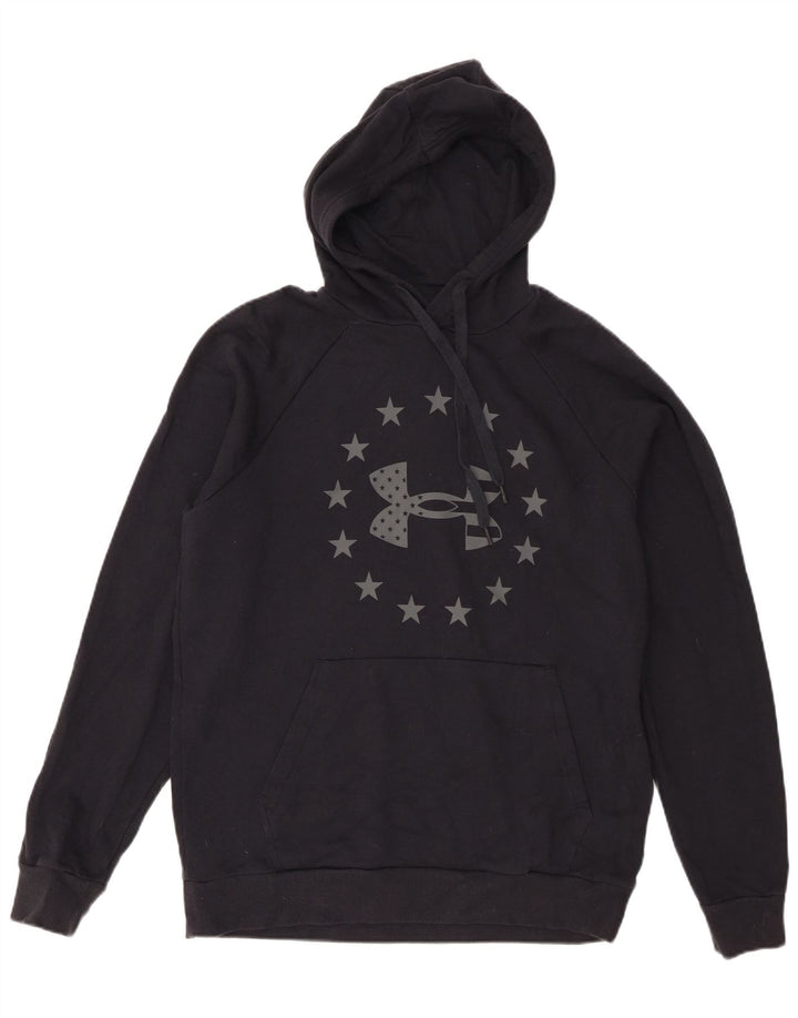Under Armour Ανδρικό γραφικό κουκούλα, μεσαίο μαύρο βαμβακερό