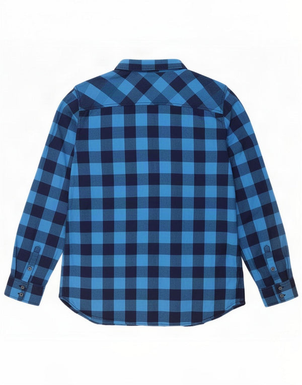 J. Crew Womens Flannel Shirt UK 18 XL Blue Gingham Cotton