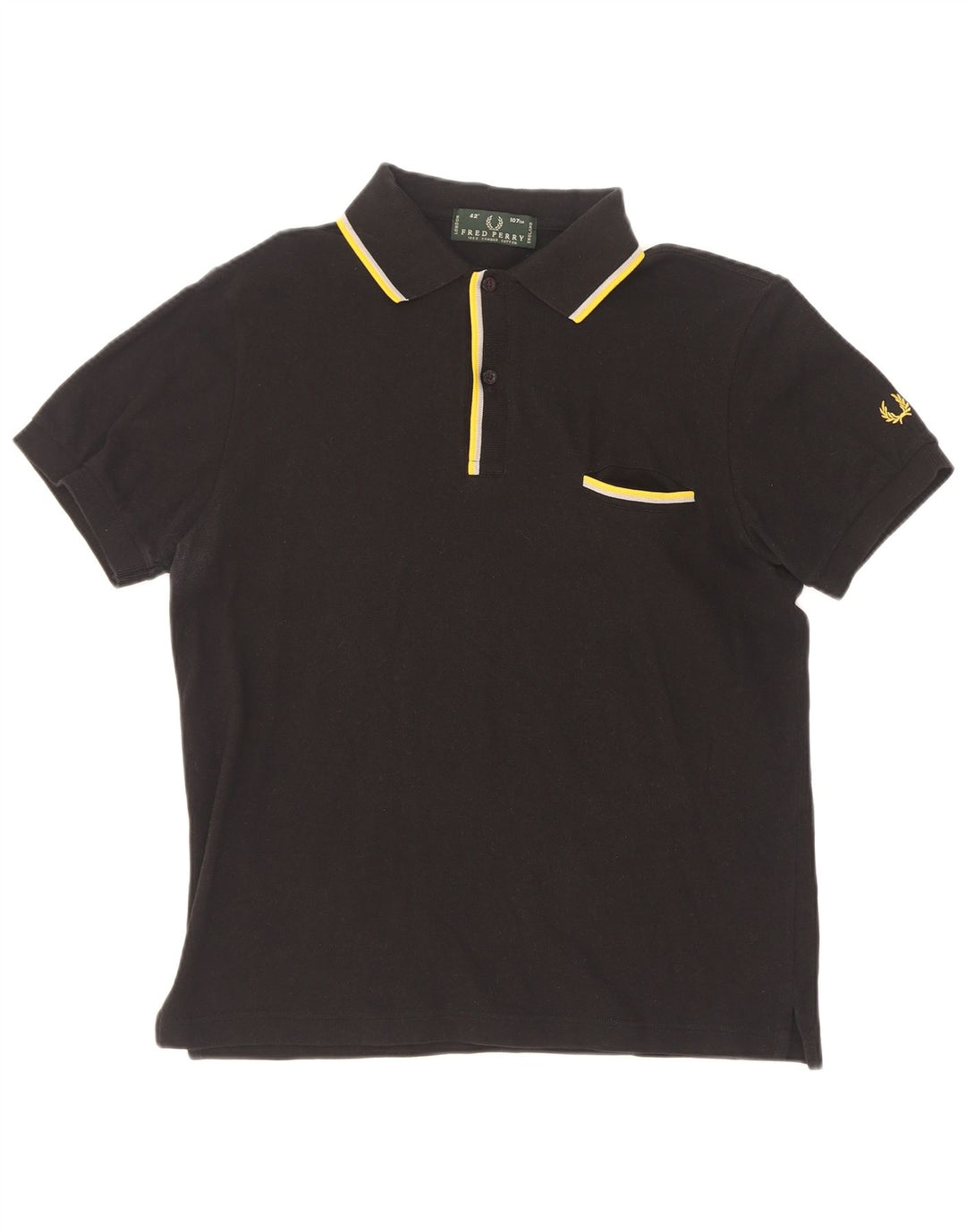 Fred Perry Ανδρικό Πόλο Μπλουζάκι Μεσαίο Μαύρο Βαμβακερό ριγέ