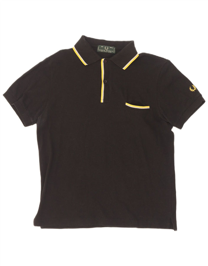 Fred Perry Ανδρικό Πόλο Μπλουζάκι Μεσαίο Μαύρο Βαμβακερό ριγέ