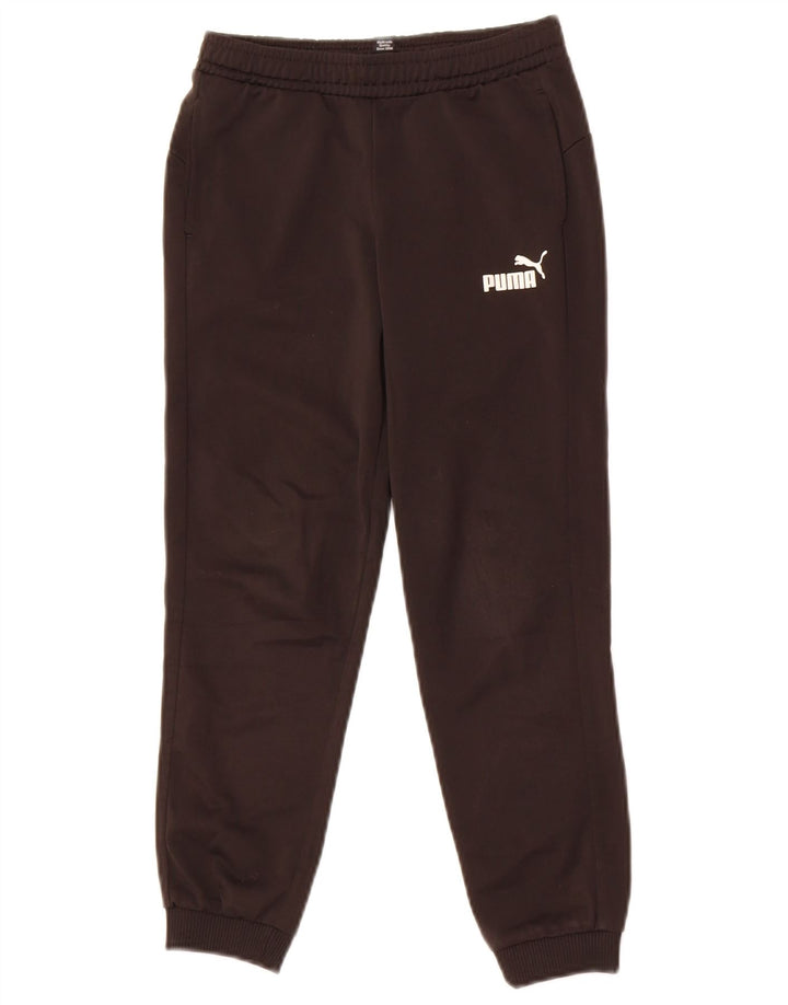 Puma Boys Tracksuit Trousers Joggers 7-8 Years Μαύρο