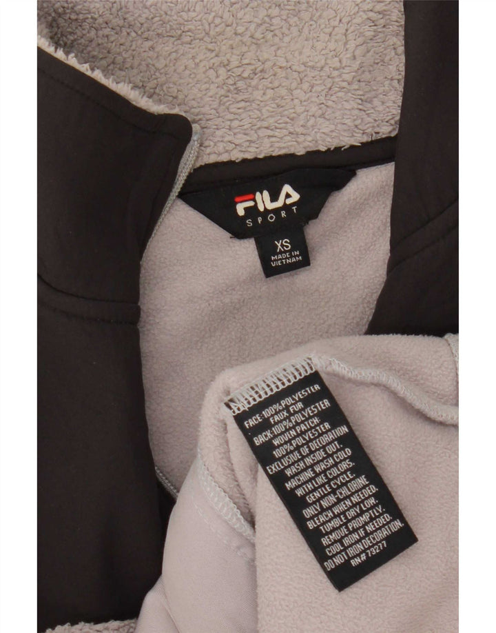 Fila Γυναικείο Fleece Jacket UK 6 XS Grey Colourblock Polyester
