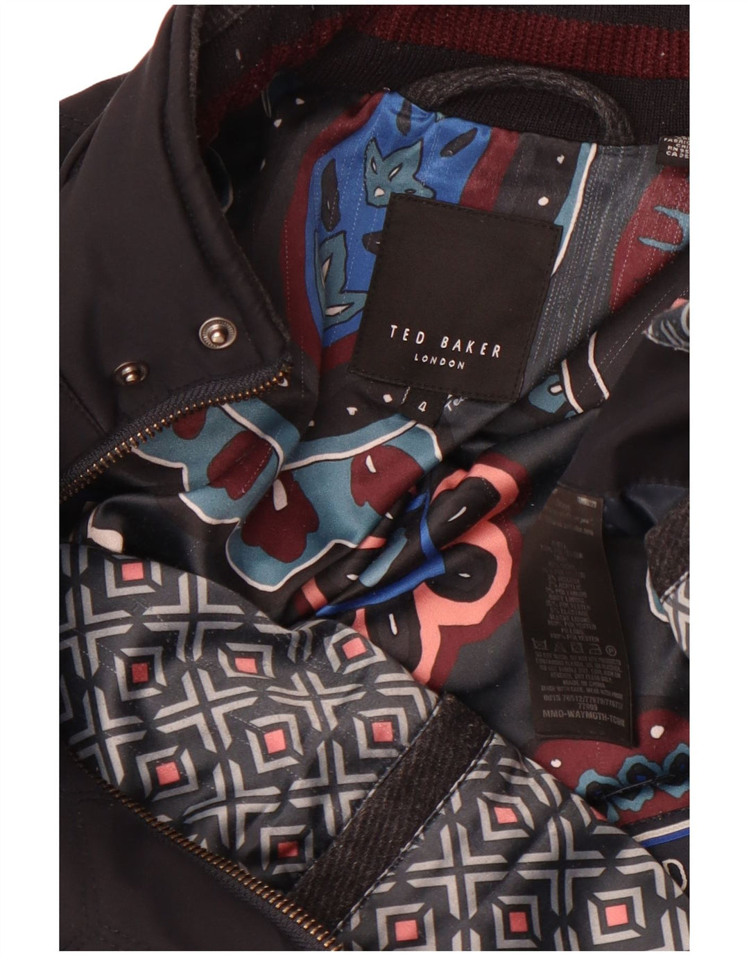 Ted Baker Ανδρικό καπιτονέ μπουφάν μεγέθους 4 Μεγάλο μαύρο πολυεστέρα