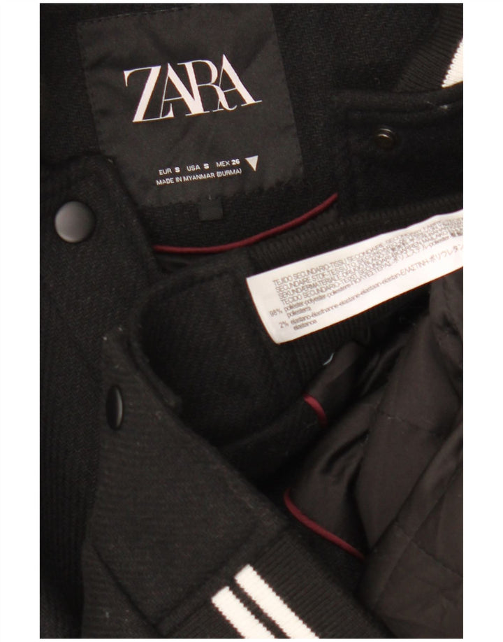 Zara Γυναικείο Μπουφάν Varsity UK 10 Small Black Colourblock