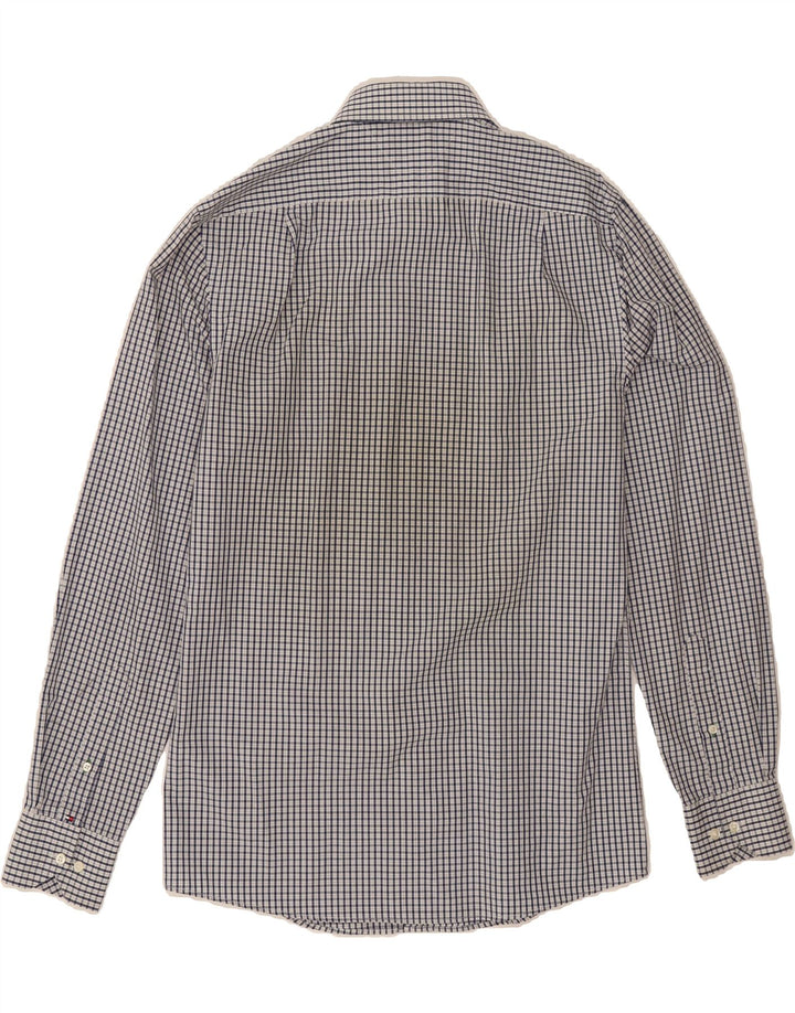 TOMMY HILFIGER Mens Shirt Size 34/35 15 Medium White Check Vintage Tommy Hilfiger and Second-Hand Tommy Hilfiger from Messina Hembry 