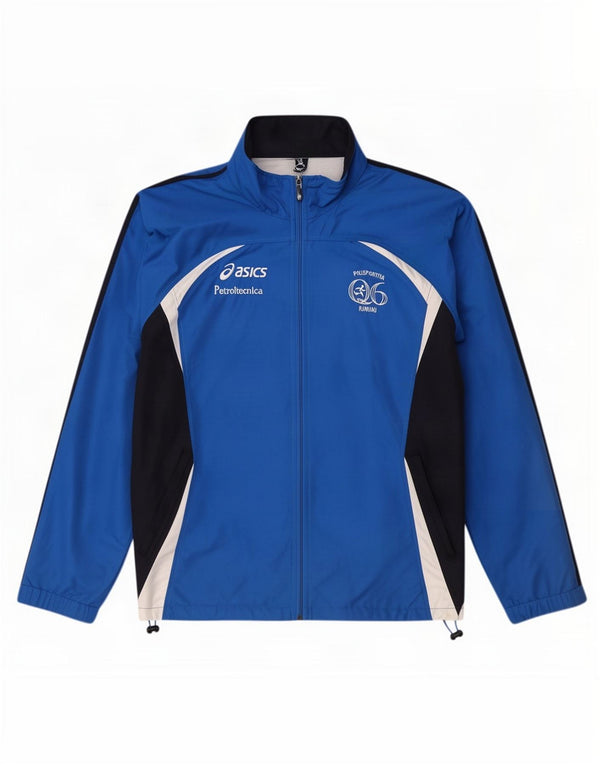 Ανδρική αθλητική φόρμα γραφικών Asics Top Jacket XL Blue Colourblock Polyester