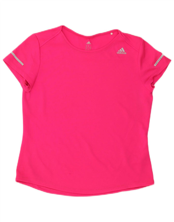 Γυναικείο T-Shirt Adidas Top UK 12/14 Medium Pink Polyester