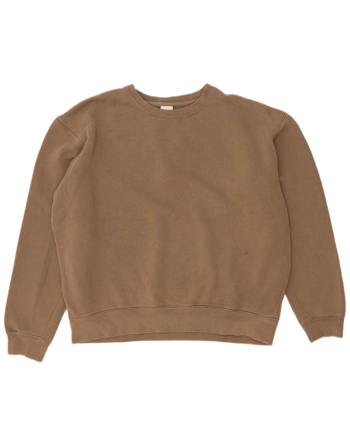 Zara Ανδρικό Φούτερ Jumper Μεγάλο Καφέ Βαμβακερό