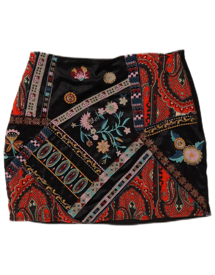 Zara Γυναικεία Μίνι Φούστα Μικρή W26 Πολύχρωμο Patchwork Πολυεστέρας