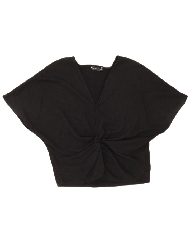 Marks & Spencer Γυναικεία Μπλούζα Τοπ UK 16 Large Black Polyester