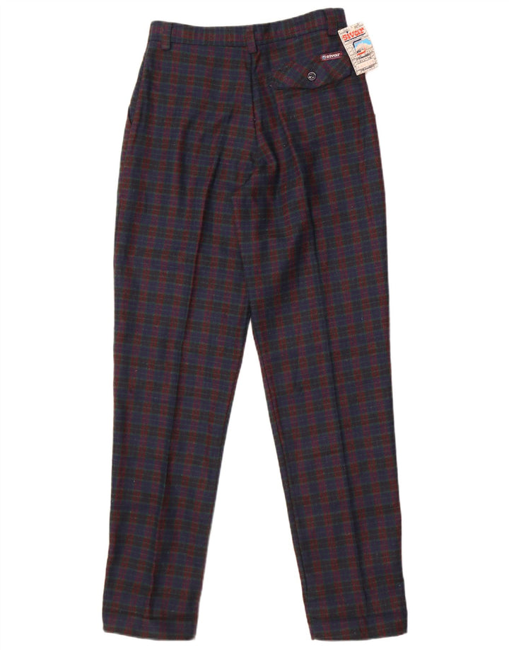 Sivar γυναικείο παντελόνι Chino IT 42 Medium W26 L30 Navy Blue Check