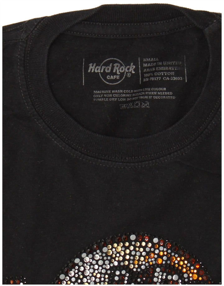 HARD ROCK CAFE Γυναικείο γραφικό μπλουζάκι Barcelona Top UK 10 Small Black