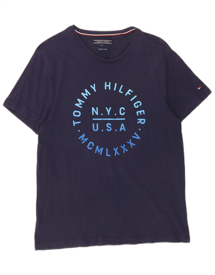 Ανδρικό γραφικό T-Shirt Tommy Hilfiger Top Medium Navy Blue