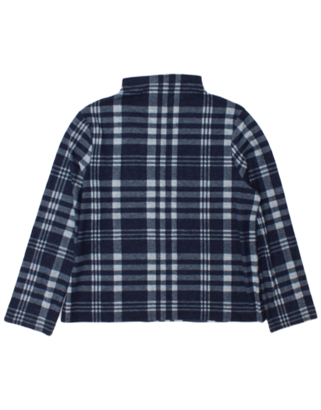 Marks & Spencer Γυναικείο τοπ μακρυμάνικο UK 14 Large Navy Blue Check