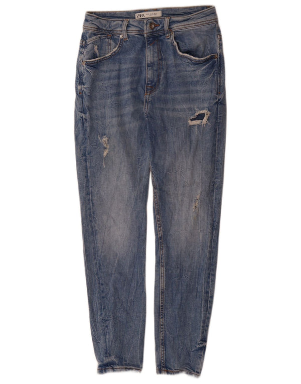 Zara Mens Distressed Slim Jeans EU 36 XS W29 L27 Μπλε βαμβακερό