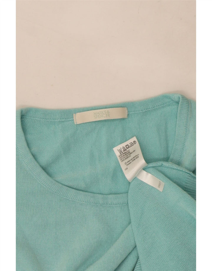 Marks & Spencer Γυναικείο πουλόβερ με λαιμόκοψη UK 10 Small Turquoise