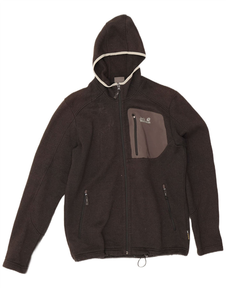 Ανδρικό πουλόβερ με κουκούλα με φερμουάρ Jack Wolfskin UK 36/38 μεσαίο γκρι πολυεστέρας
