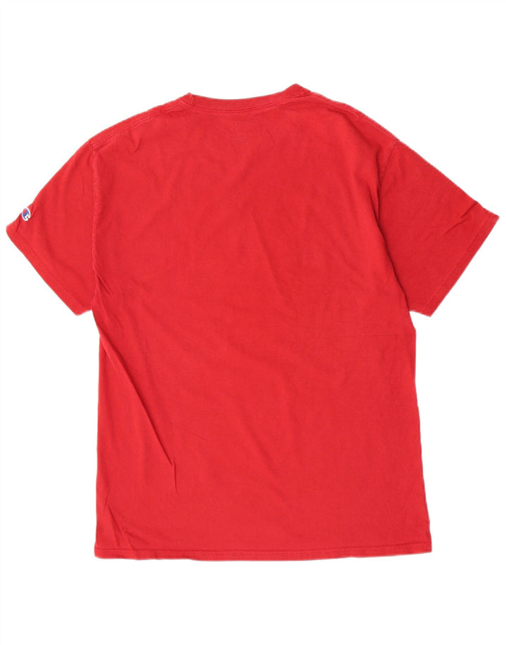 Ανδρικό γραφικό T-Shirt Champion Top μεγάλο κόκκινο βαμβακερό